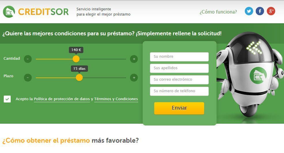 Microcréditos, Con Solicitatuprestamo.es (CREDITSOR)