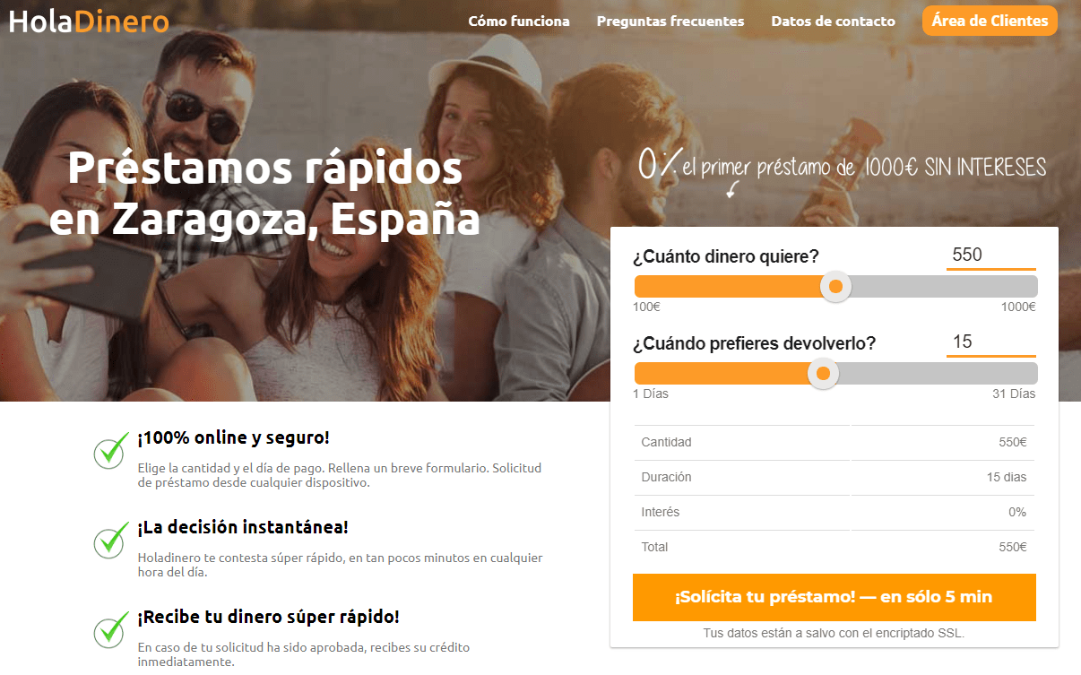 HolaDinero – Prestamos Rápidos de hasta 1000 €