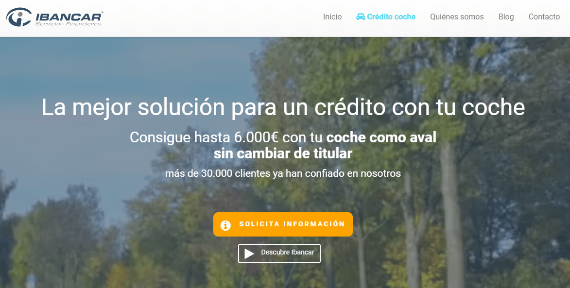 Ibancar – Crédito Con Tu Coche Como Aval De Hasta 6000€ en solo minutos
