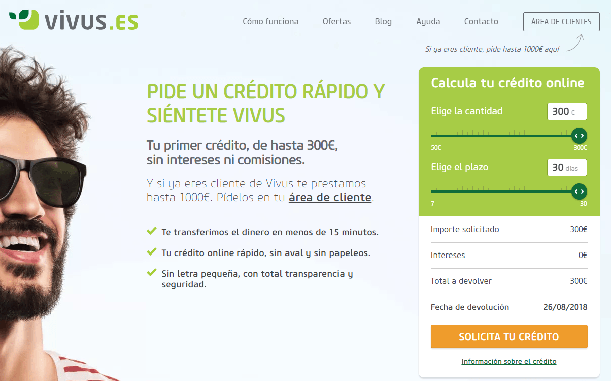 Vivus.es – Hasta 300 euros Sin Intereses Sin Comisiones